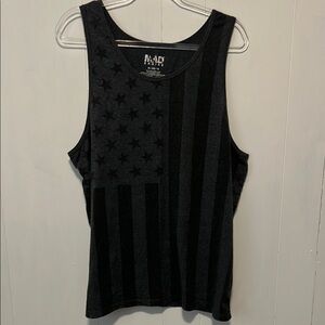 Men's Black Stars And Stripes Graphic Tank Top